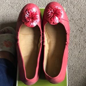 Naturalizer Pink Leather Flat Shoes